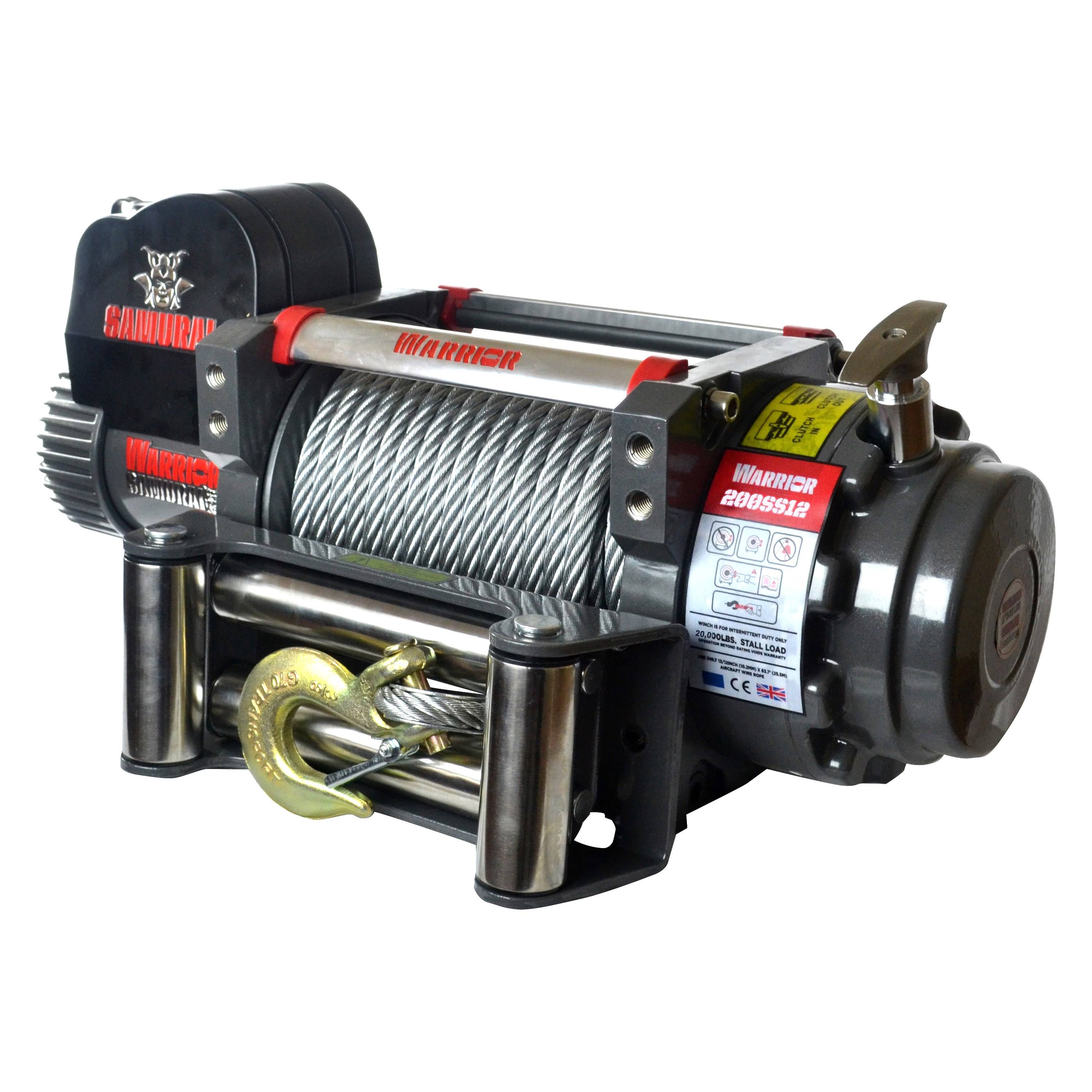 DK2 Samurai Series S20000 Winch, 20,000 lb Capacity, 7.5 HP Motor, Sealed Drum, Steel Gearings