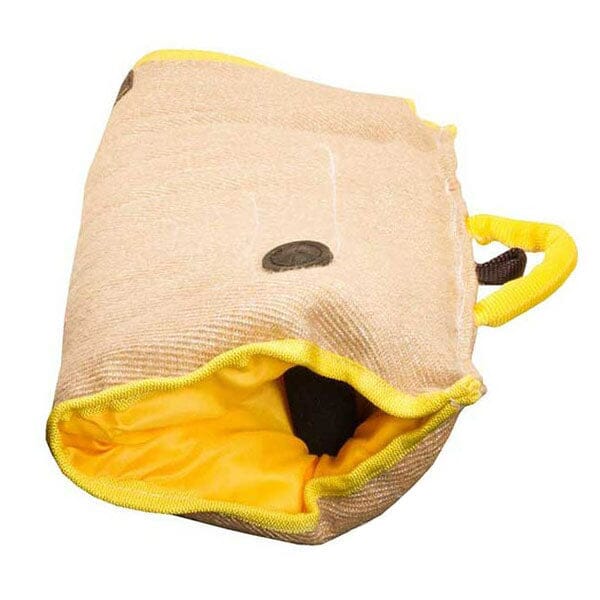 Dog Trainer's Choice Soft Jute Puppy Training Sleeve with Dual Handles for Bite Work