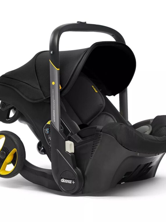 Doona Infant Car Seat & Stroller, Rear-Facing, 5-Point Harness, Nitro Black, Travel System, TUV/FAA Approved