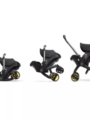 Doona Infant Car Seat & Stroller, Rear-Facing, 5-Point Harness, Nitro Black, Travel System, TUV/FAA Approved