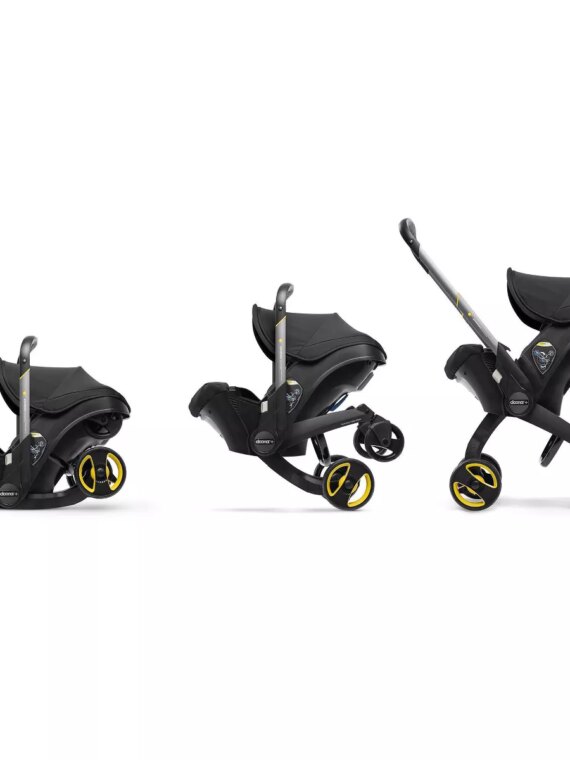 Doona Infant Car Seat & Stroller, Rear-Facing, 5-Point Harness, Nitro Black, TUV & FAA Approved