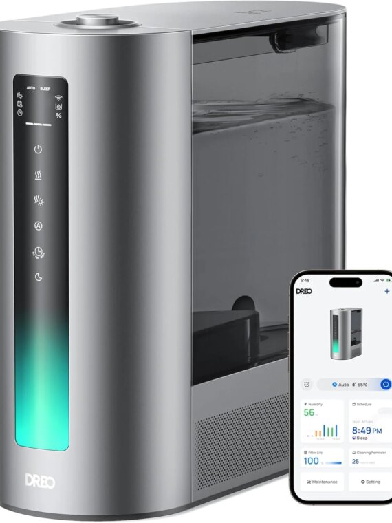 Dreo HM713S 6L Smart Humidifier - Warm & Cool Mist, Precise Humidity Control, App Enabled, Dual-aroma Tray