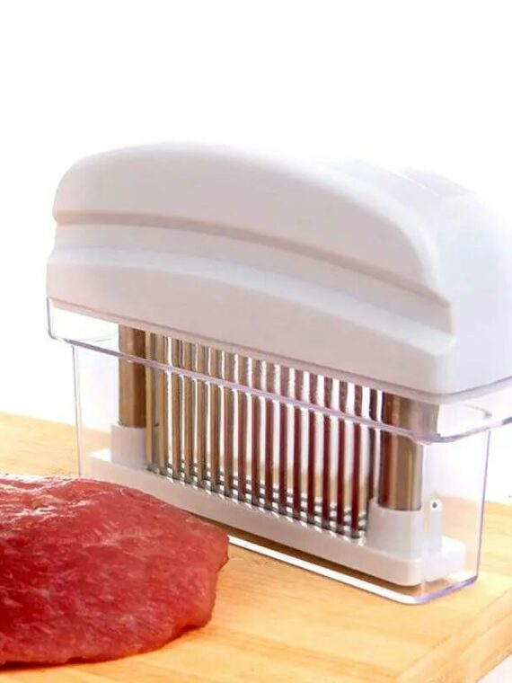 Durable Stainless Steel Meat Tenderizer, 48 Blades - Easy to Use, Enhances Flavor, Reduces Cooking Time
