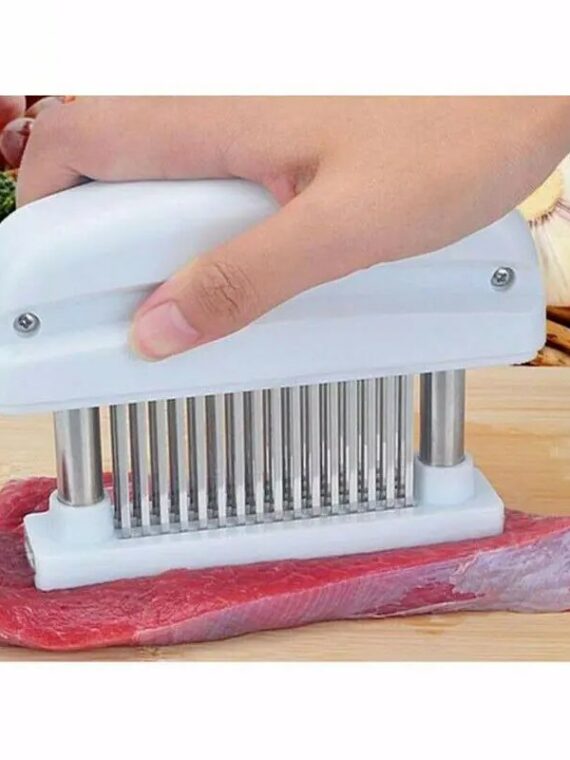 Durable Stainless Steel Meat Tenderizer, 48 Blades - Easy to Use, Enhances Flavor, Reduces Cooking Time