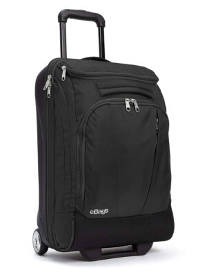 eBags TLS Mother Lode 21" Wheeled Duffel - Solid Black, Durable Hardside & Softside Luggage