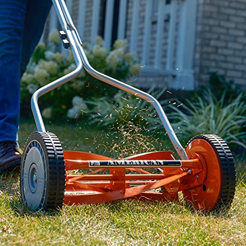 Eco-Friendly 14-Inch 4-Blade Push Reel Lawn Mower with Adjustable Height