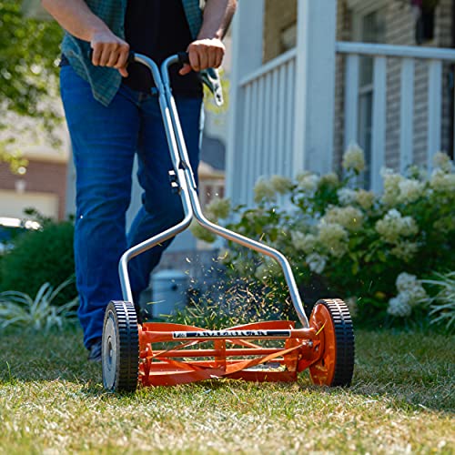 Eco-Friendly 14-Inch 4-Blade Push Reel Lawn Mower with Adjustable Height