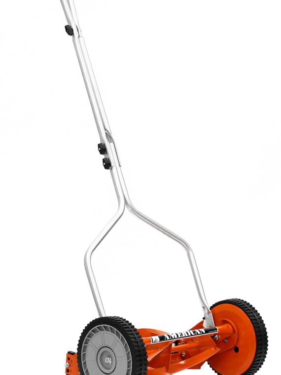 Eco-Friendly 14-Inch 4-Blade Push Reel Lawn Mower with Adjustable Height