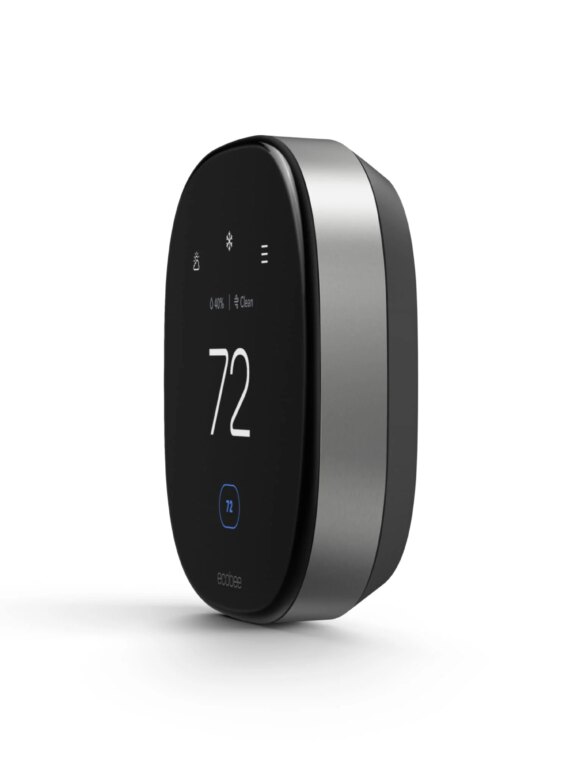 ecobee Smart Thermostat Premium with Smart Sensor, Air Quality Monitor, ENERGY STAR, Voice Control