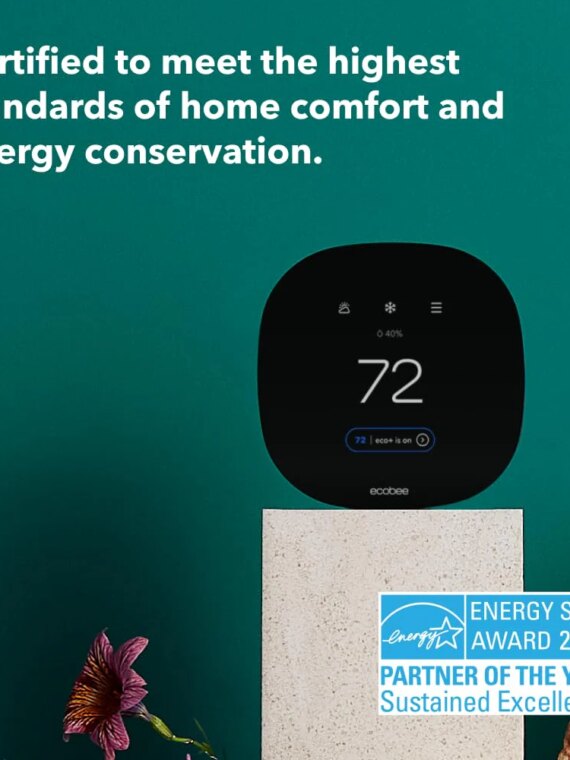 ecobee3 Lite Smart Thermostat - WiFi, Siri/Alexa/Google Compatible, Energy Saving, Remote Control