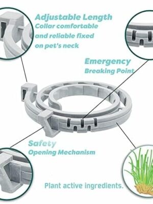 EcoGuard Natural Flea & Tick Collar for Large Dogs – Long-Lasting, Hypoallergenic, Plant-Based with Comb & Scoop