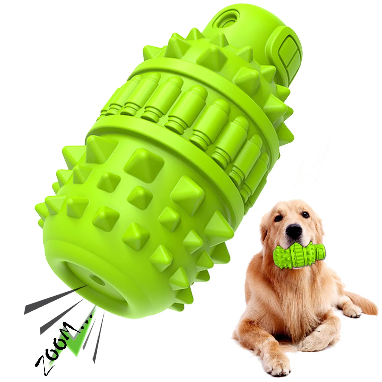 EcoPaws Natural Rubber Dog Toy, Medium to Large Breeds, Durable & BPA-Free