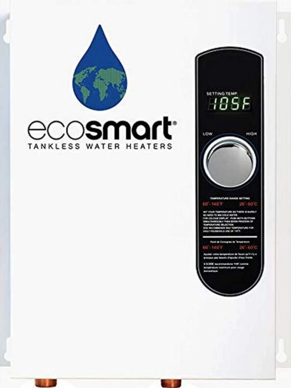 EcoSmart ECO 18 Electric Tankless Water Heater, 18KW 240V, Self-Modulating, Endless Hot Water, Energy Saving