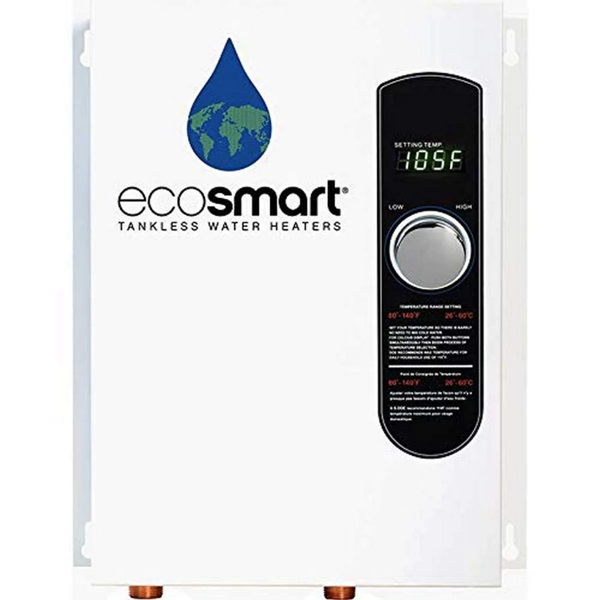 EcoSmart ECO 18 Electric Tankless Water Heater, 18KW 240V, Self-Modulating, Endless Hot Water, Energy Saving