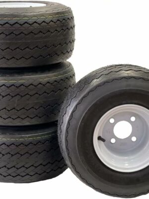 eCustomRim Golf Cart Wheels & Tires Combo 18x8.50-8, Set of 4, Fits Club Car, Cushman, EZGO, Steel Rims, DOT Approved