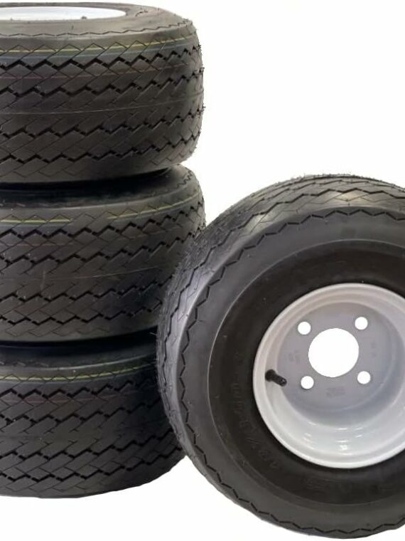 eCustomRim Golf Cart Wheels & Tires Combo 18x8.50-8, Set of 4, Fits Club Car, Cushman, EZGO, Steel Rims, DOT Approved