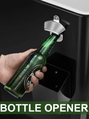 EDOSTORY 80 Quart Rolling Ice Chest Cooler Cart, Black – Large Capacity, Temperature Control, Outdoor Use