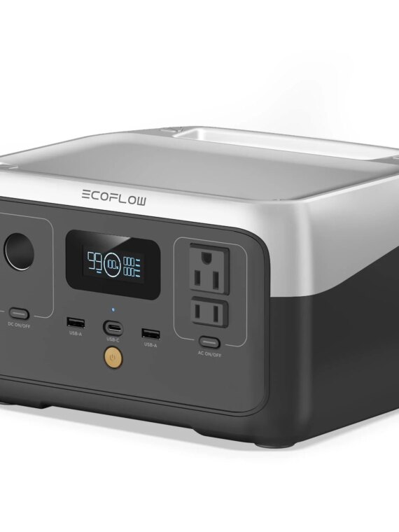 EF EcoFlow RIVER 2 256Wh Portable Power Station with Fast Solar Charging & 600W Output