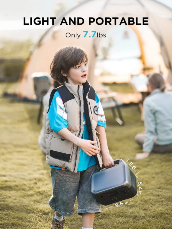 EF EcoFlow RIVER 2 256Wh Portable Power Station with Fast Solar Charging & 600W Output