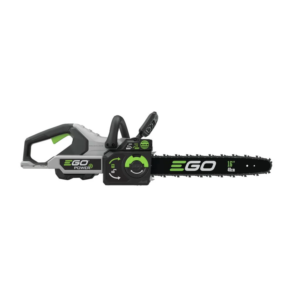 EGO Power+ 16" 56V Cordless Chainsaw, 40CC Gas Equivalent, 130 Cuts, IPX4 Weather-Resistant, Tool-Free Tensioning