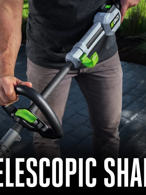 EGO Power+ 16" 56V Telescopic String Trimmer, Carbon Fiber Shaft, Brushless Motor, Dual Line, Weather-Resistant