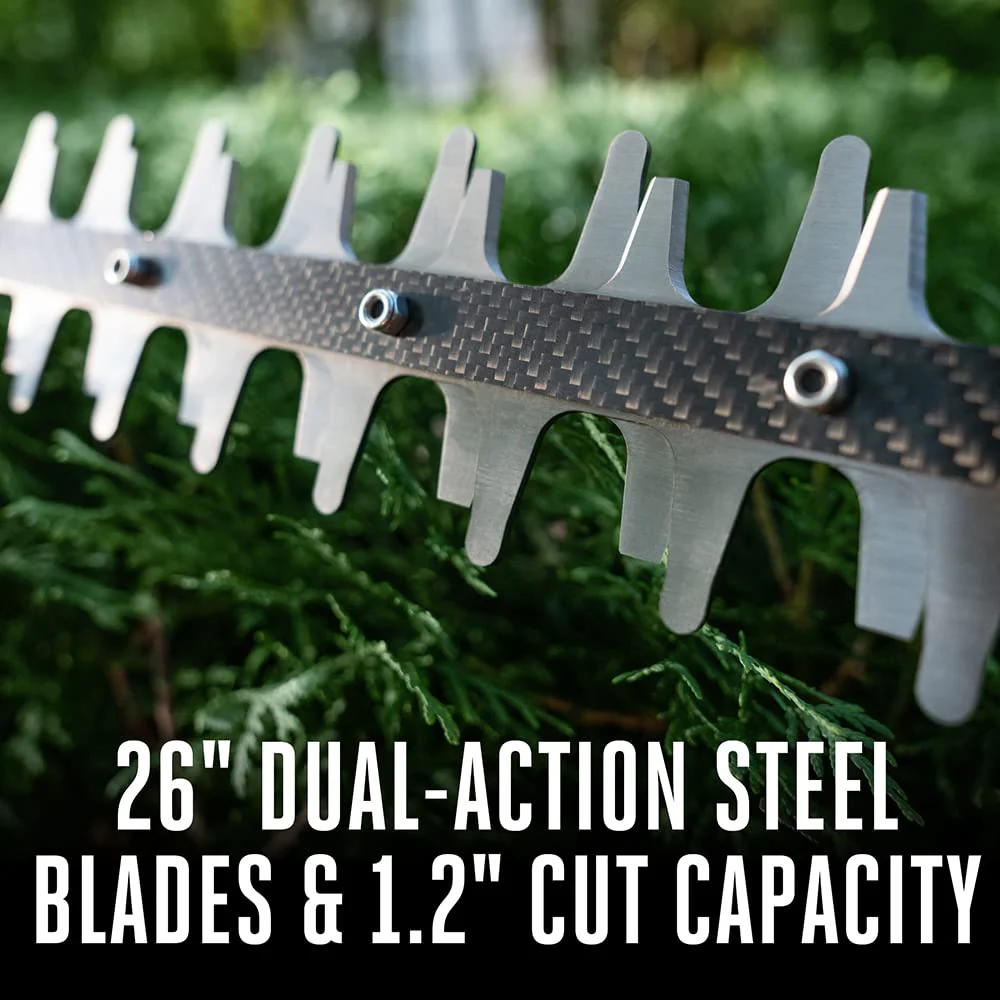 EGO POWER+ 26-Inch Hedge Trimmer, Dual-Action Blades, Carbon Fiber Rail, 56V Battery Compatible