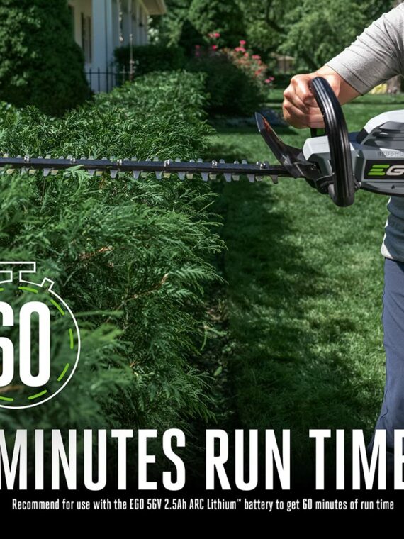 EGO POWER+ 26-Inch Hedge Trimmer, Dual-Action Blades, Carbon Fiber Rail, 56V Battery Compatible