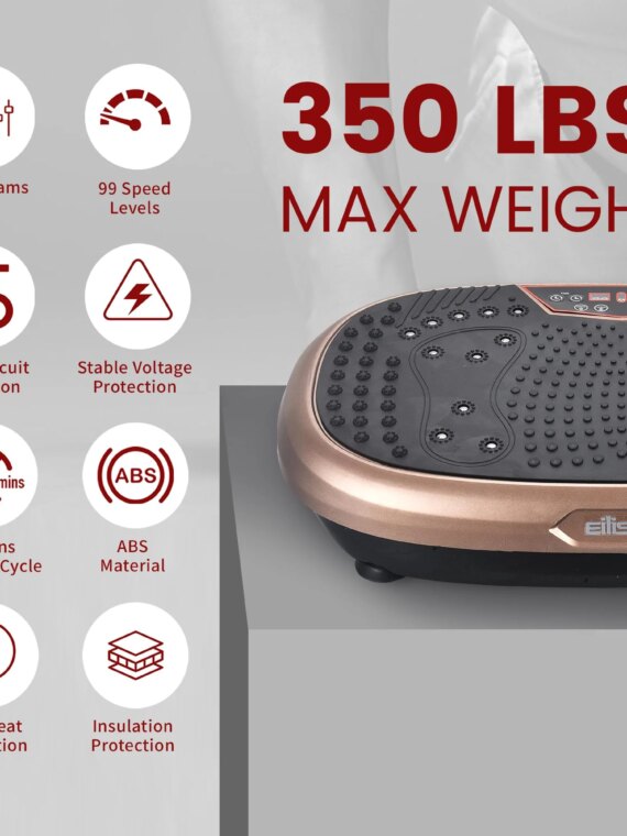 EILISON FitMax 3D XL Vibration Plate - Acupressure Surface, Full Body Workout, Pain Relief, Lifetime Warranty