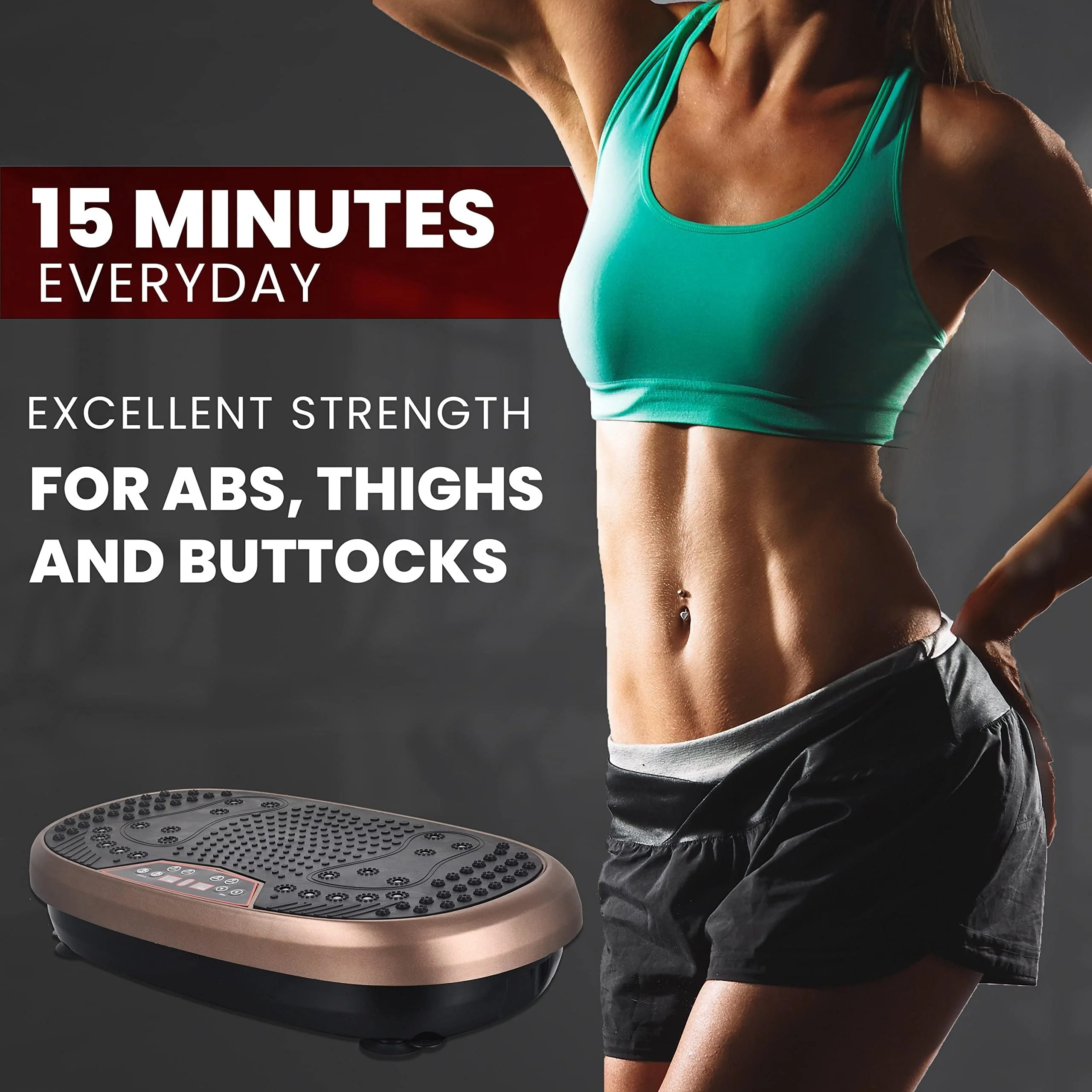 EILISON FitMax 3D XL Vibration Plate - Acupressure Surface, Full Body Workout, Pain Relief, Lifetime Warranty