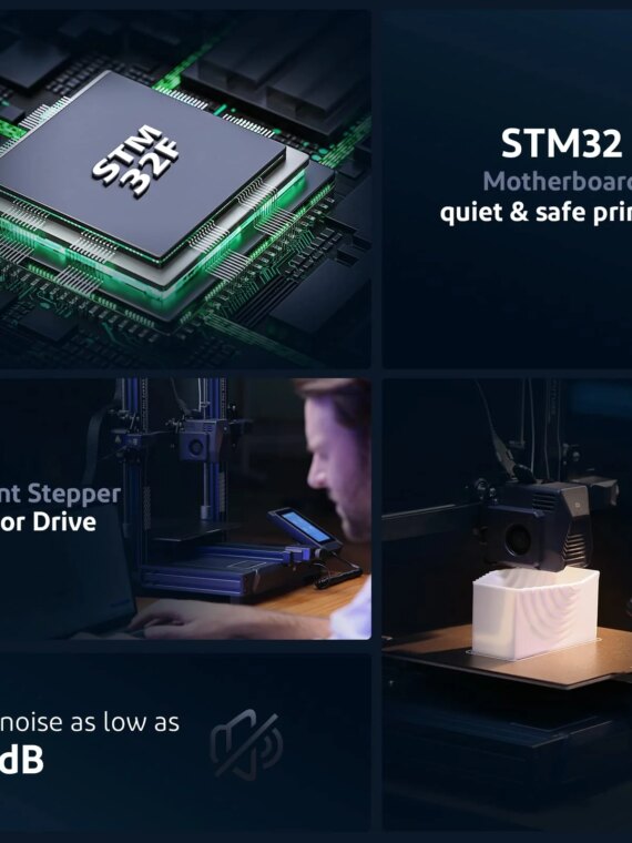 ELEGOO Neptune 3 Pro FDM 3D Printer, Auto Bed Leveling, Silent Operation, Dual-Gear Extruder, 225x225x280mm