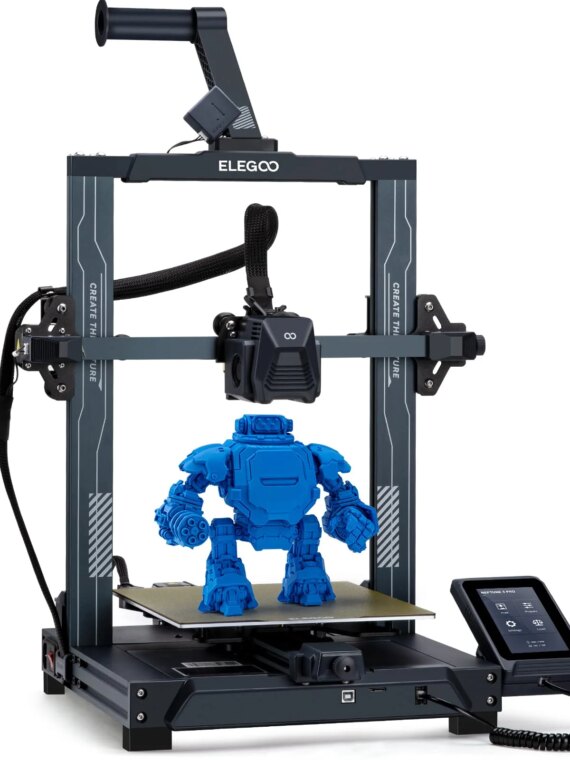 ELEGOO Neptune 3 Pro FDM 3D Printer, Auto Bed Leveling, Silent Operation, Dual-Gear Extruder, 225x225x280mm
