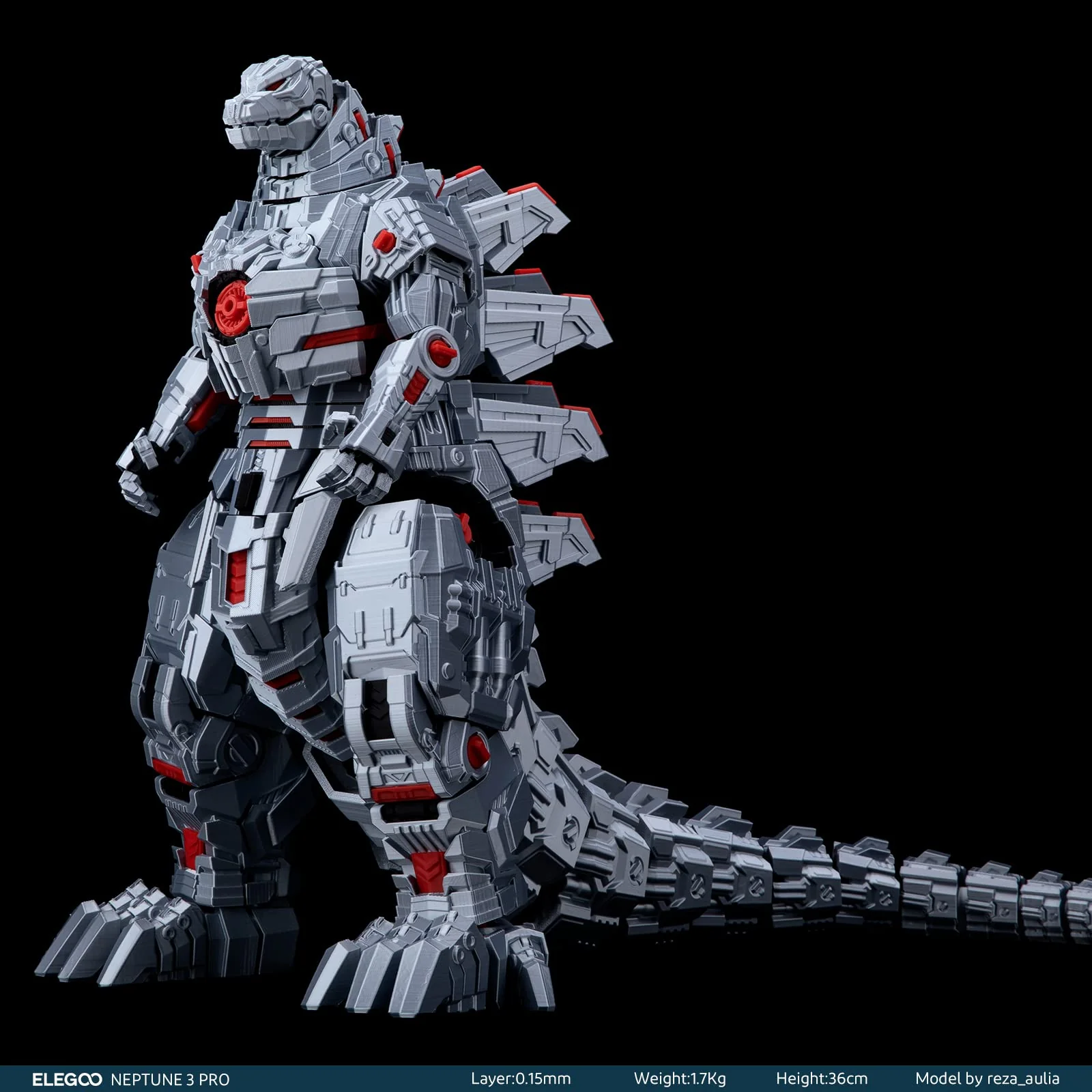 ELEGOO Neptune 3 Pro FDM 3D Printer, Auto Bed Leveling, Silent Operation, Dual-Gear Extruder, 225x225x280mm