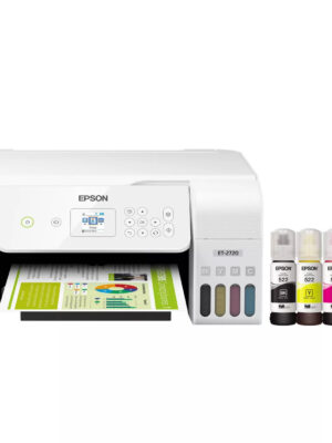 Epson EcoTank ET-2760 Wireless All-in-One Supertank Printer, Cartridge-Free, 2-Year Ink Supply, White