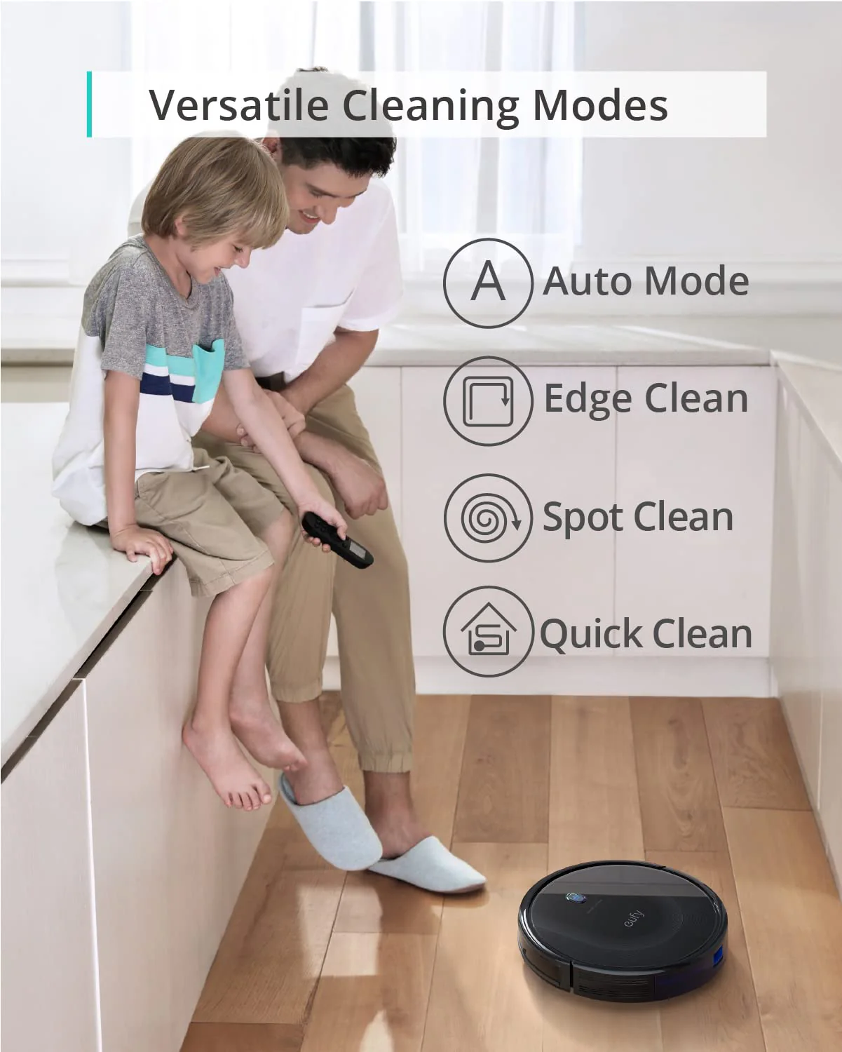 eufy RoboVac 11S MAX Robot Vacuum, Super Thin 2.85", BoostIQ, 100 Min Runtime, Quiet, Self-Charging, Anti-Scratch Glass