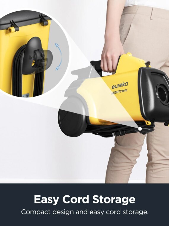 Eureka Lightweight Canister Vacuum Cleaner, 1200W, 2.5L Bag, 12-Amp Motor, w/ 5 Bags & Attachments