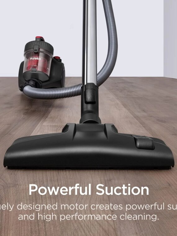 Eureka Whirlwind Bagless Canister Vacuum Cleaner, Multi-Surface, 2.5L, Lightweight, for Carpets & Hard Floors