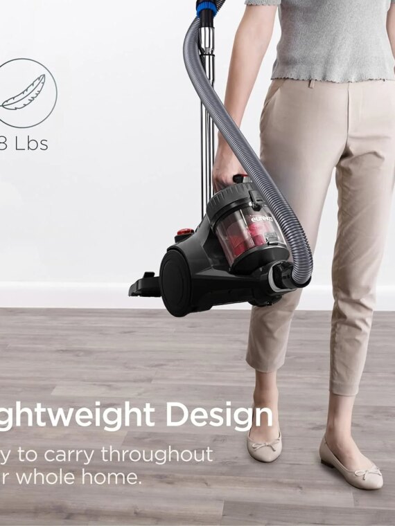 Eureka Whirlwind Bagless Canister Vacuum Cleaner, Multi-Surface, 2.5L, Lightweight, for Carpets & Hard Floors