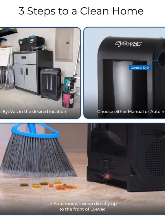 EyeVac Pro Touchless 1400W Vacuum Automatic Dustpan for Home & Professional Use