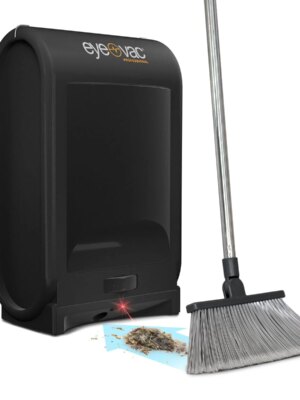 EyeVac Pro Touchless Vacuum Automatic Dustpan, 1400W, Infrared Sensors, Dual Filters, Ideal for Salons & Small Businesses