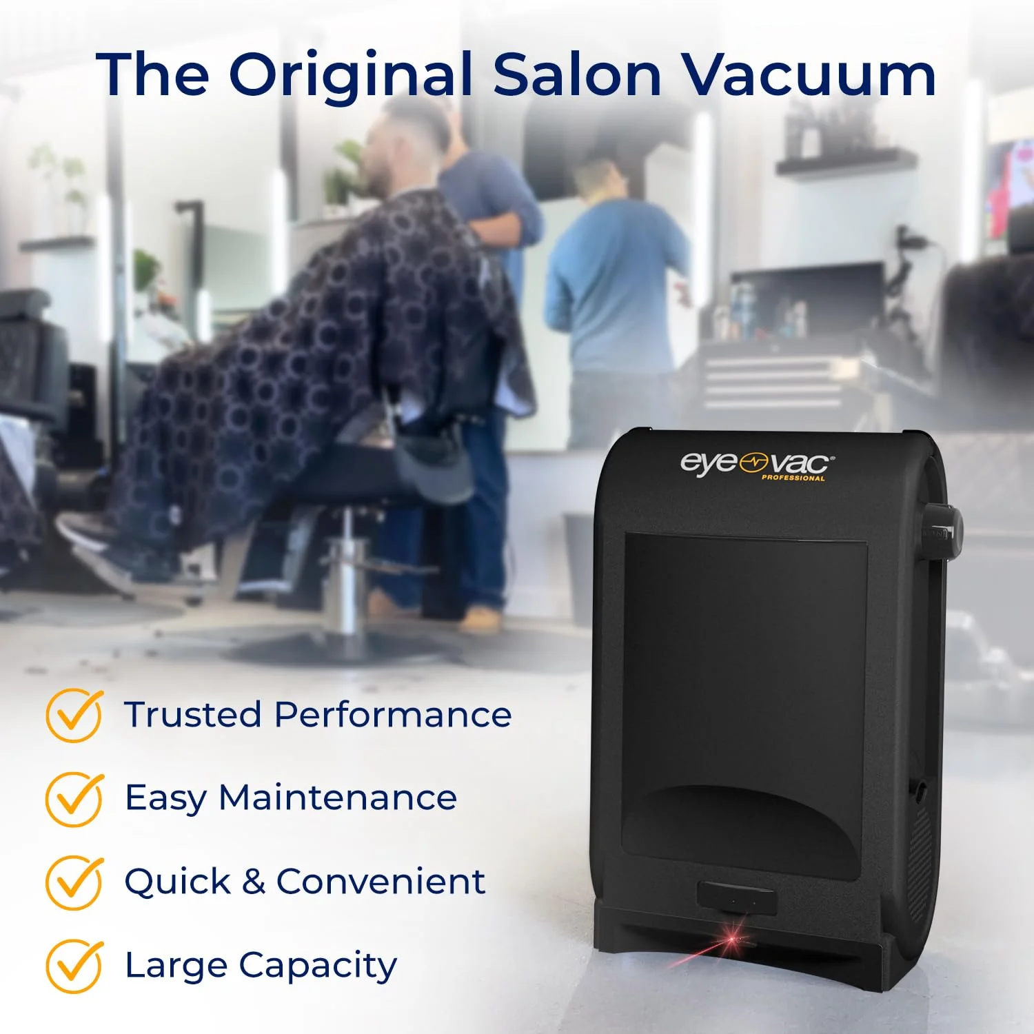 EyeVac Pro Touchless Vacuum Automatic Dustpan, 1400W, Infrared Sensors, Dual Filters, Ideal for Salons & Small Businesses