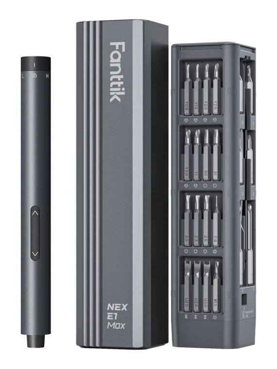 Fanttik E1 Max 3.7V Mini Electric Precision Screwdriver Set with 50 Metal Bits & Magnetic Case