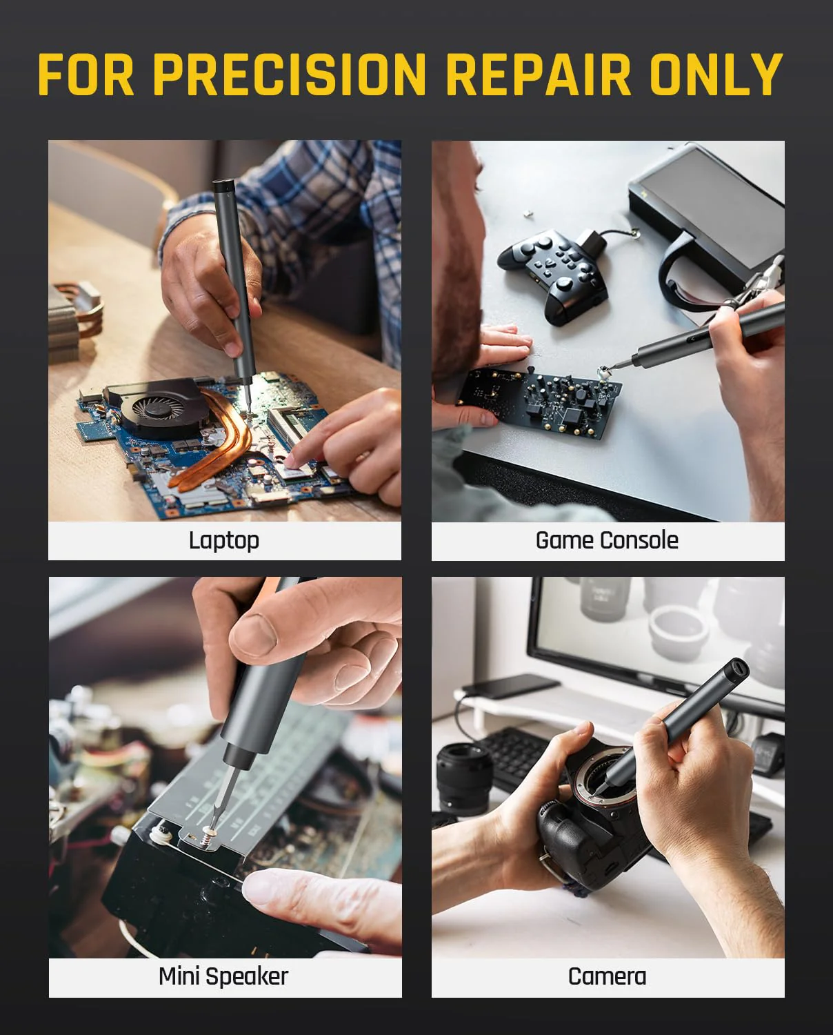 Fanttik E1 Max 3.7V Mini Electric Precision Screwdriver Set with 50 Metal Bits & Magnetic Case