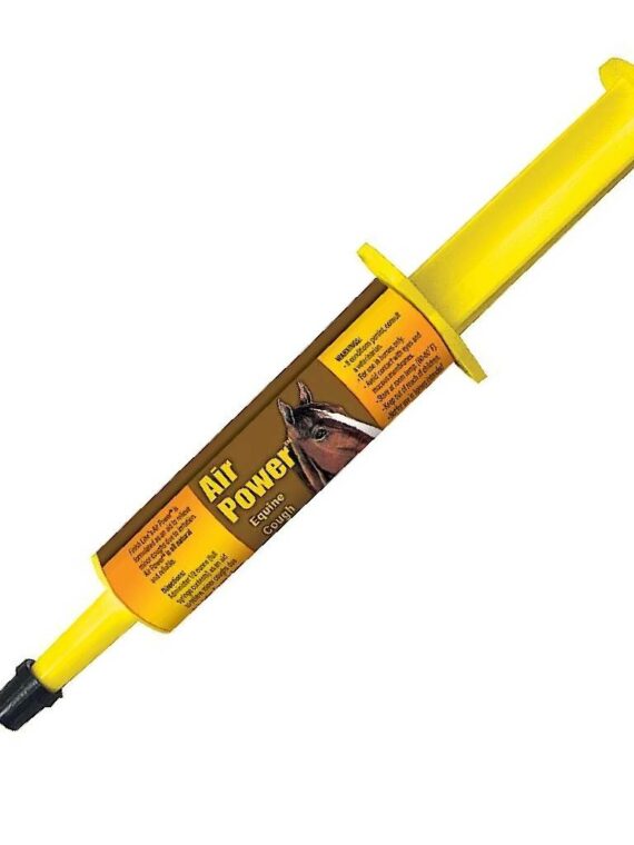 Finish Line Air Power Natural Cough Relief Liquid Supplement for Horses, 4-Hour Relief, Easy Syringe Dosing