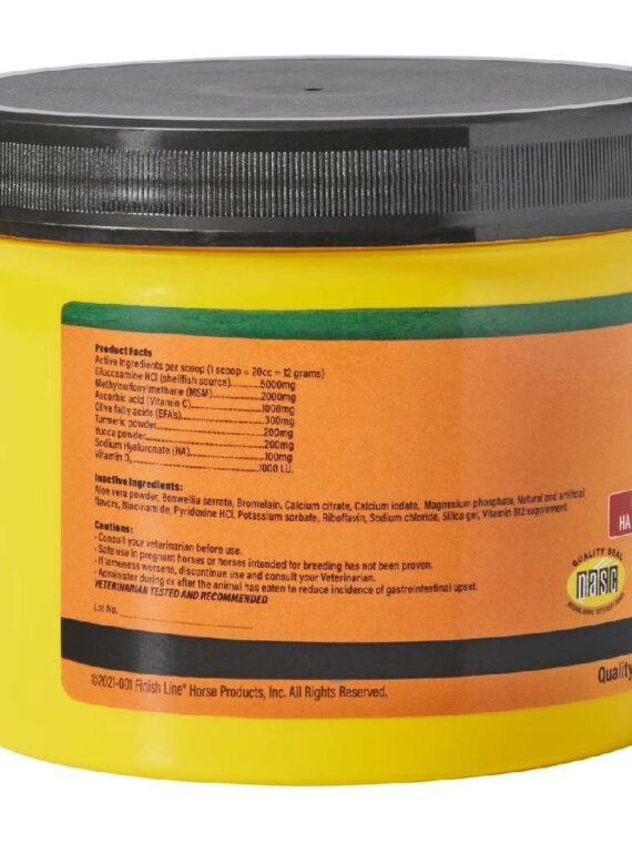 Finish Line Fluid Action HA Joint Support Powder for Horses - Hyaluronic Acid & Glucosamine, Promotes Joint Health, 12g Scoop