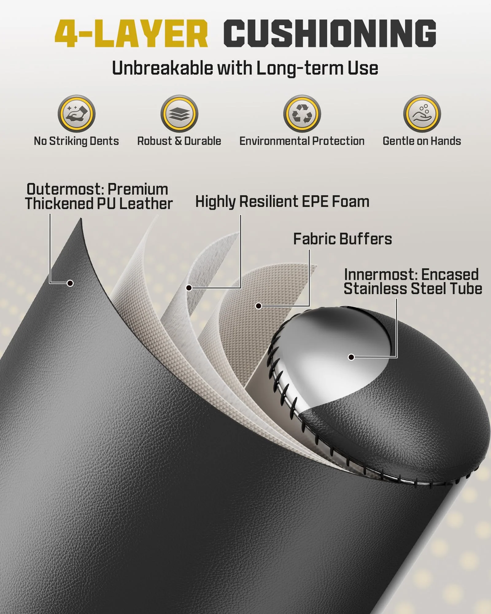 FITVEN 70" Freestanding Punching Bag with Gloves, Shock Absorption, Stable Base, Durable Materials