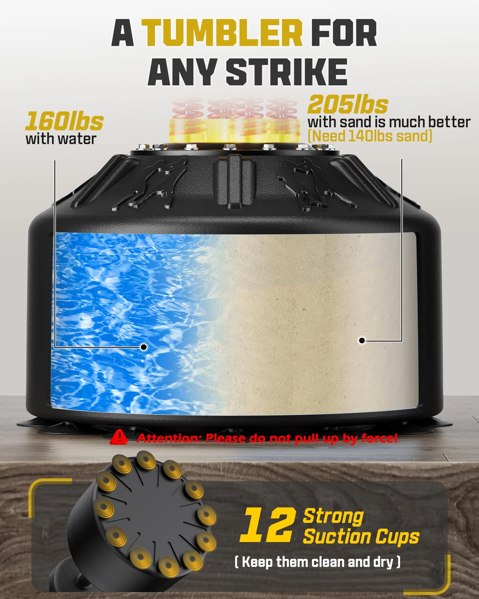 FITVEN 70" Freestanding Punching Bag with Gloves, Shock Absorption, Stable Base, Durable Materials