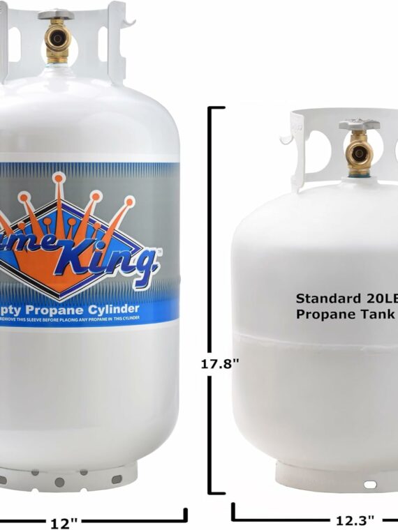 Flame King 30 LB Steel Propane Tank with OPD Valve, DOT & TC Certified, Rust-Resistant for RVs & Heaters