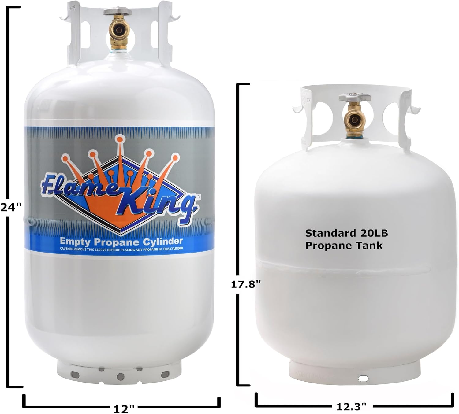 Flame King 30 LB Steel Propane Tank with OPD Valve, DOT & TC Certified, Rust-Resistant for RVs & Heaters