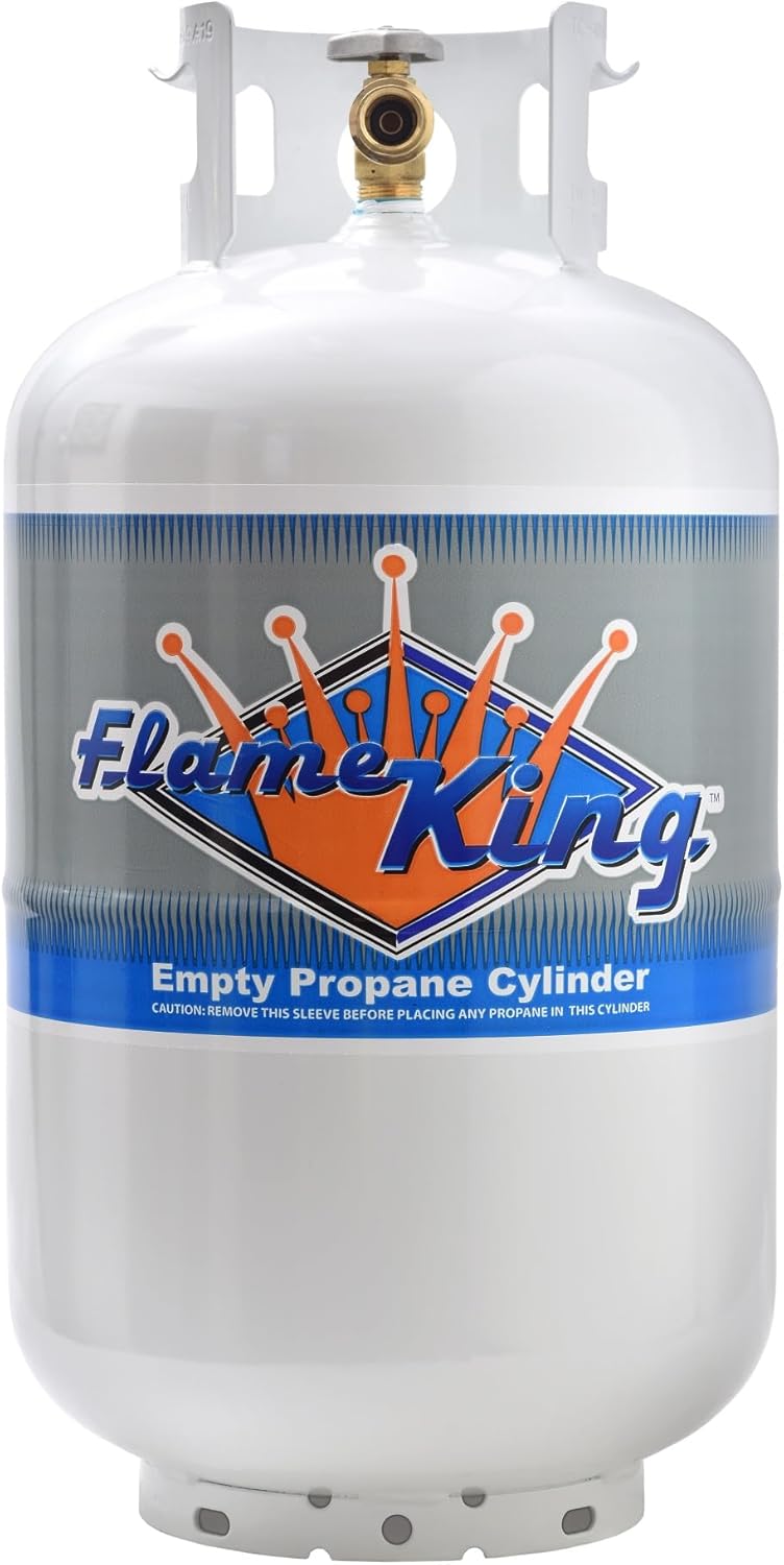 Flame King 30 LB Steel Propane Tank with OPD Valve, DOT & TC Certified, Rust-Resistant for RVs & Heaters