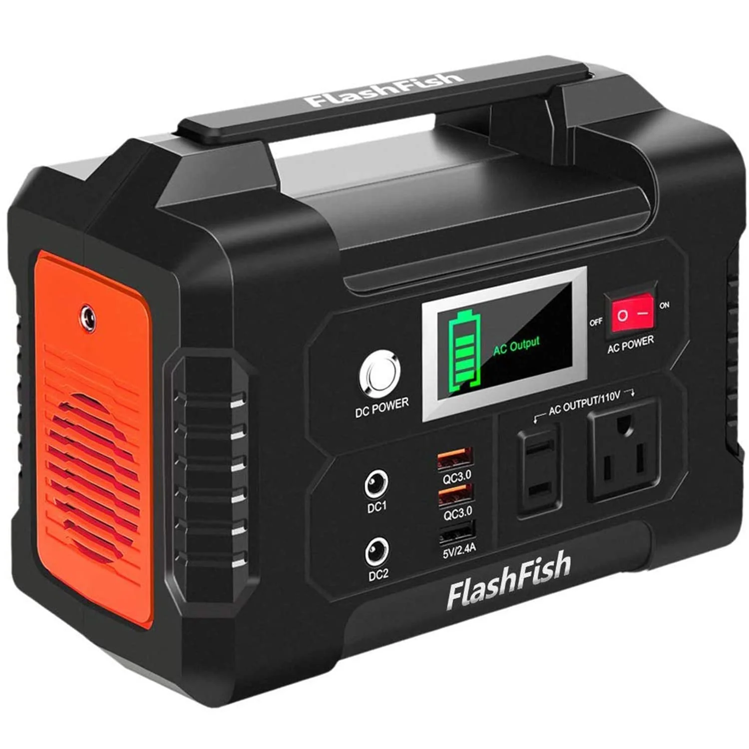 FlashFish 200W Portable Power Station, 40800mAh Solar Generator with AC/DC/USB Outputs for Outdoor Use